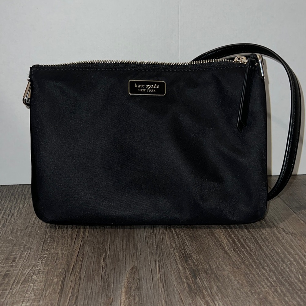 Kate Spade black nylon crossbody